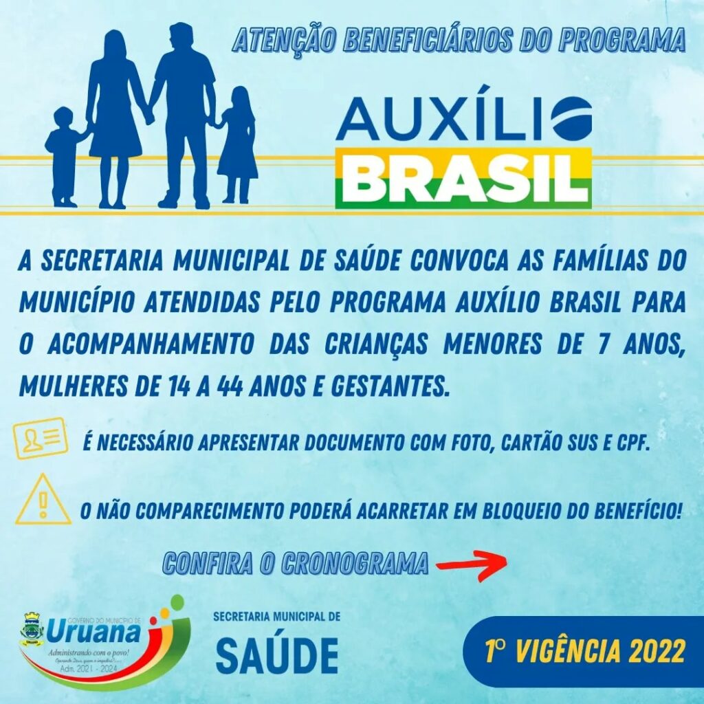 Atualização do Bolsa Família, Pesagem, Vacinas e Cadastro Único